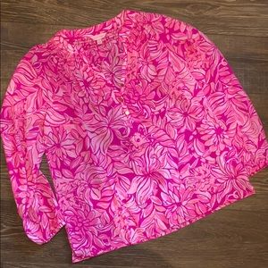 Lilly Pulitzer Elsa silk top size m